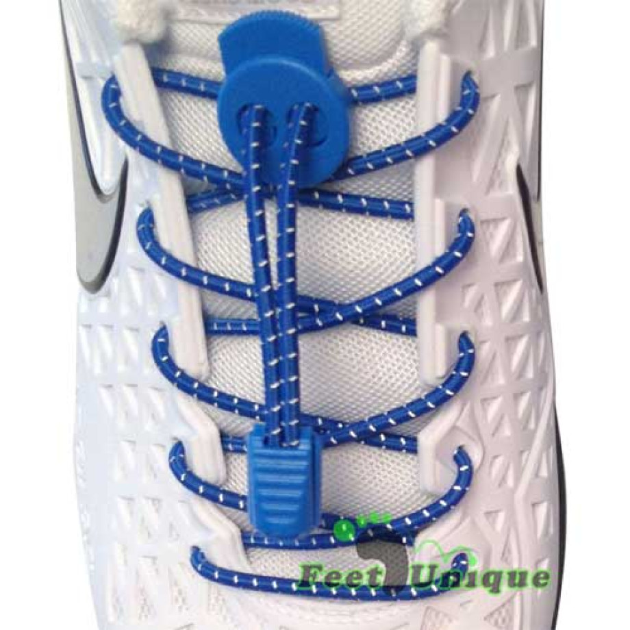 Buy Reflective Lock Blue Shoelaces Here